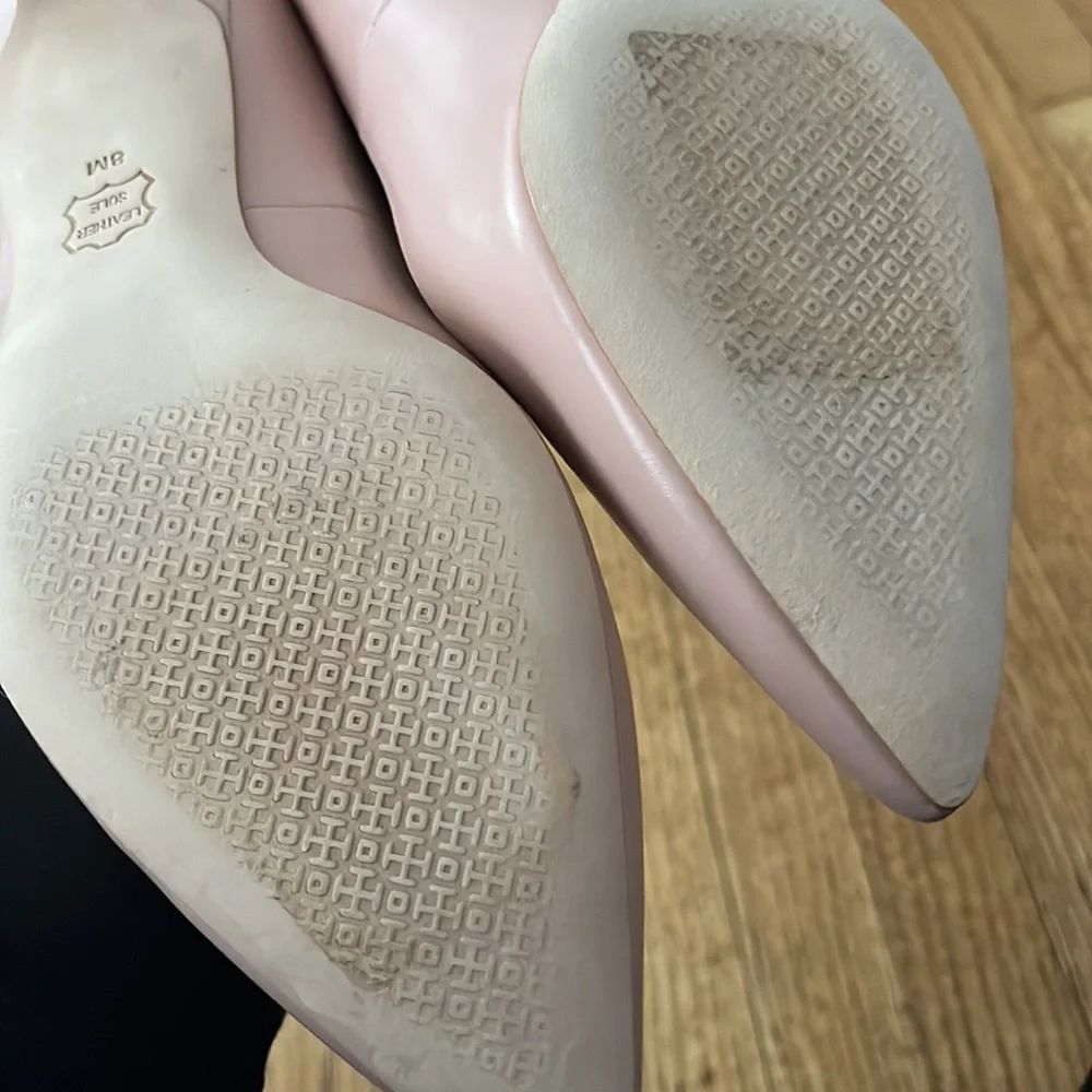 TORY BURCH Sea Shell Pink Pointed-Toe Elizabeth 40mm Baby Calf Pump